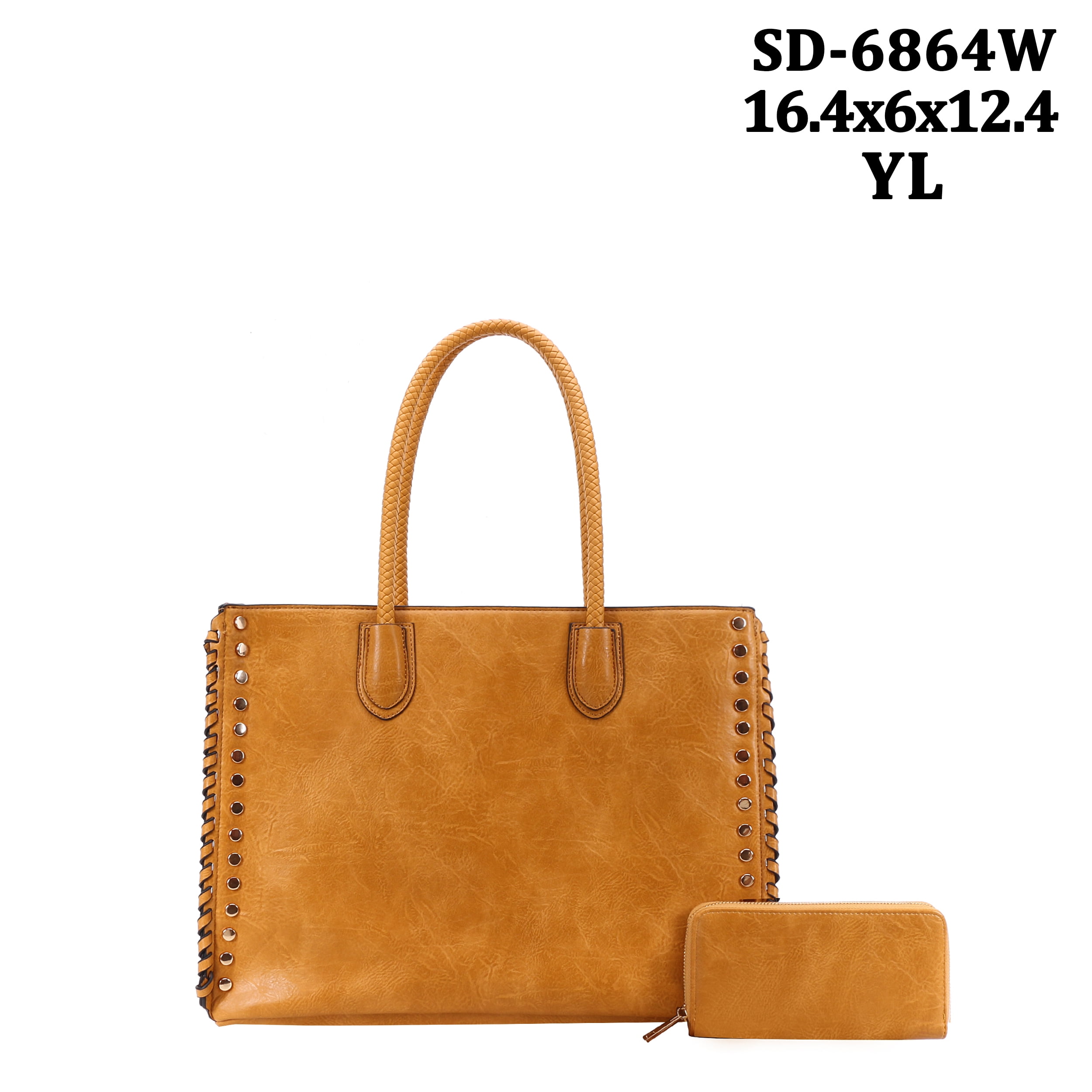 Women's Woven Tote Handbag - Chocolate Suede Leather Shoulder Bag With Adjustable Strap, Top Handle, Multiple Pockets