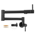 thumbnail image 1 of GOWIN Black Pot Filler Faucet Commercial Wall Mount Faucet, Double Joint Swing Arm Kitchen Folding Faucet,Sink Pot Filler Home, 1 of 8