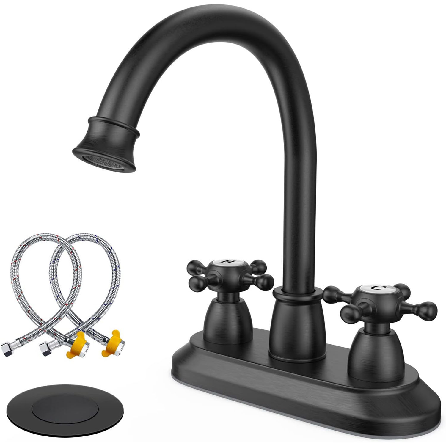Kingston Brass FB6621LL 4 in. Centerset Bathroom Faucet, Polished ...