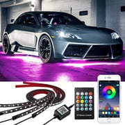 GOWINSEE Double Row Car Underglow Lights Kit, RGB Exterior LED Neon Lights with Wireless Remote & App Control, Dynamic Music & DIY Mode Under Lights for Cars, SUVs,Trucks