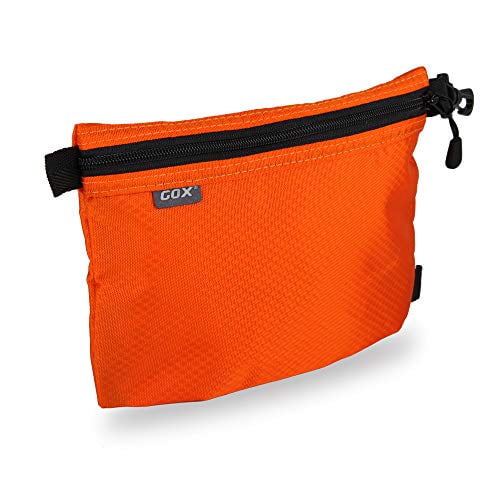 GOX Carry On Zipper Pouch Toiletry Bag Packing Sack Makeup Bag Digital bag-Size Small (Orange)