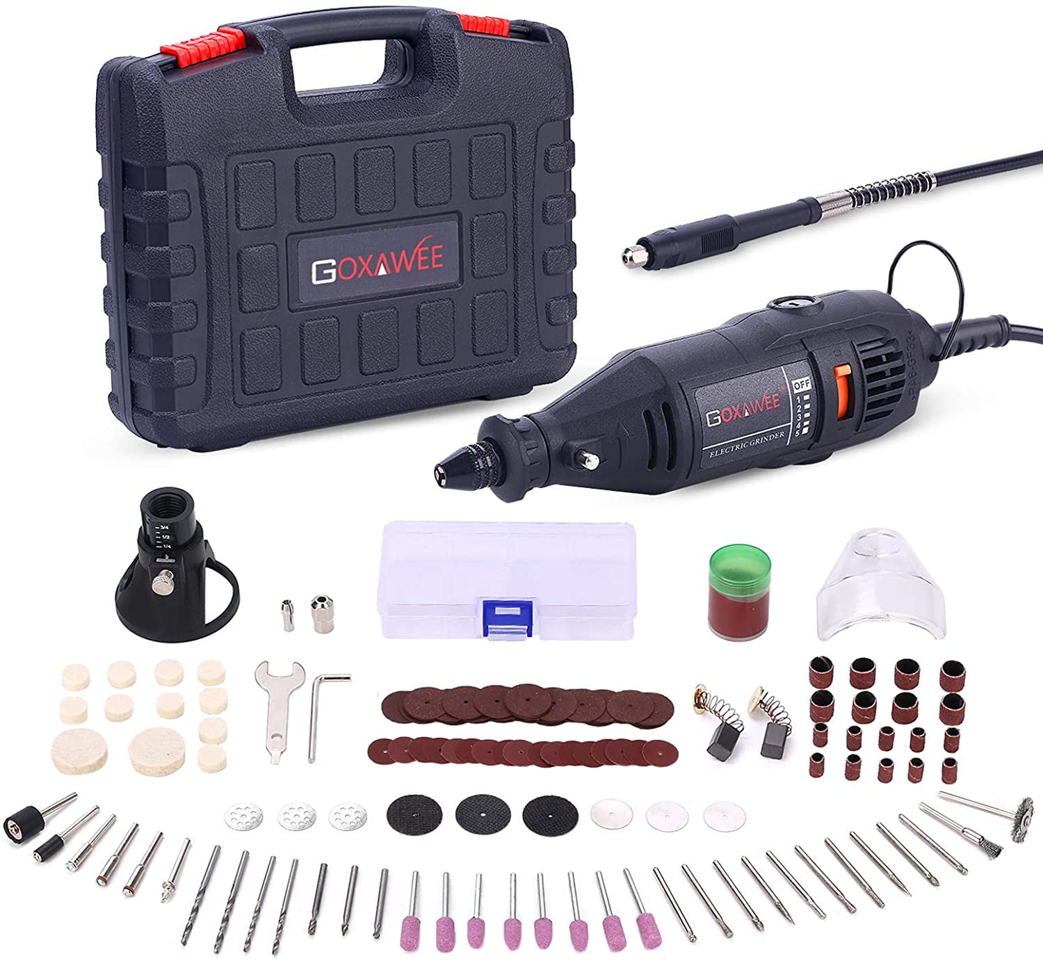 KeShi Rotary Tool - 3.7V Cordless Rotary Tool Accessory Kit, 3 Powerful  Speed Settings, 42 Pieces Swap-able Heads, USB Rechargable Battery for