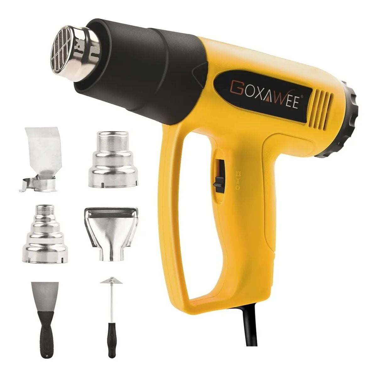 GOXAWEE 2000W Heat Gun, Quick Heating 140‚Ñâ1112‚Ñâ, 4 Nozzles for PVC