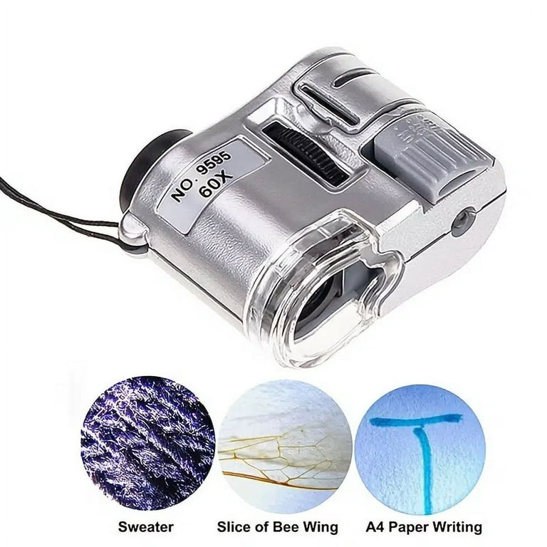 50X Mini Microscope Portable Jeweler Loupe Pocket Magnifier with LED UV  Light Handheld Magnifying Glass for Currency, Jewelry, Gems - Yahoo Shopping