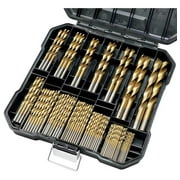 GOXAWEE 99-Piece Titanium Drill Bit Sets with Hard Storage Case For Plastic, Wood and Metal