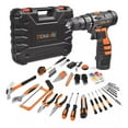 thumbnail image 1 of GOXAWEE 112-Piece Tool Set - Tool Kit with 12V Cordless Drill Driver in Storage Case, General Household Drill Set for Home/Auto Repairs, Handyman, DIY Projects, 1 of 9