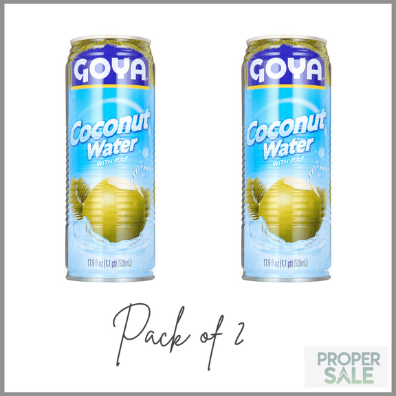 GOYA Coconut Water with Pulp, 17.6 fl oz (PACK OF 2)