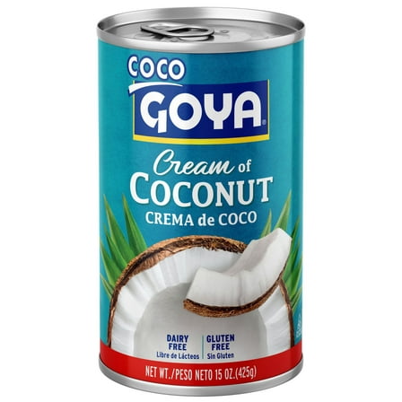 GOYA Cream of Coconut 15 oz Can - Non-Dairy, Gluten Free, Low Sodium, Vegan