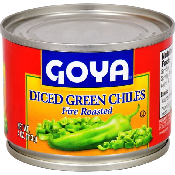 GOYA Diced Green Chiles Fire Roasted 7 Oz