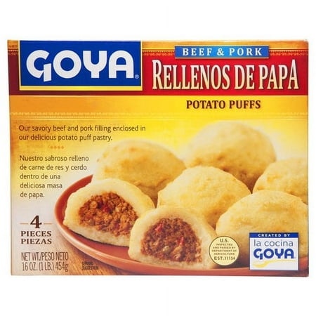 GOYA Frozen Beef & Pork Potato Puffs, 16oz, 4 Count
