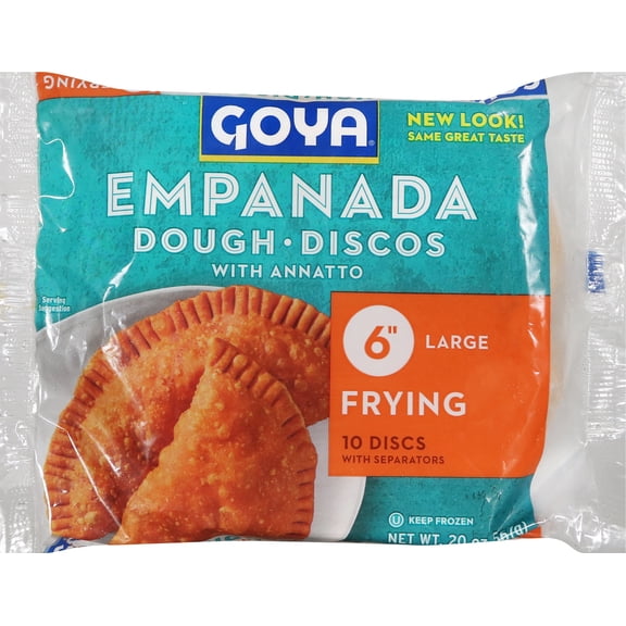 GOYA Frozen Empanada Dough Frying Disc Annatto 20 oz, 10 Count