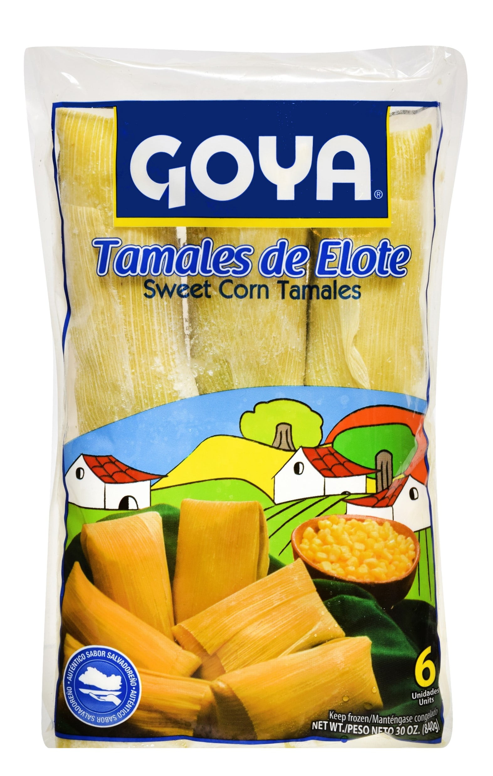 GOYA Frozen Sweet Corn Tamales, 30oz,  6 Count