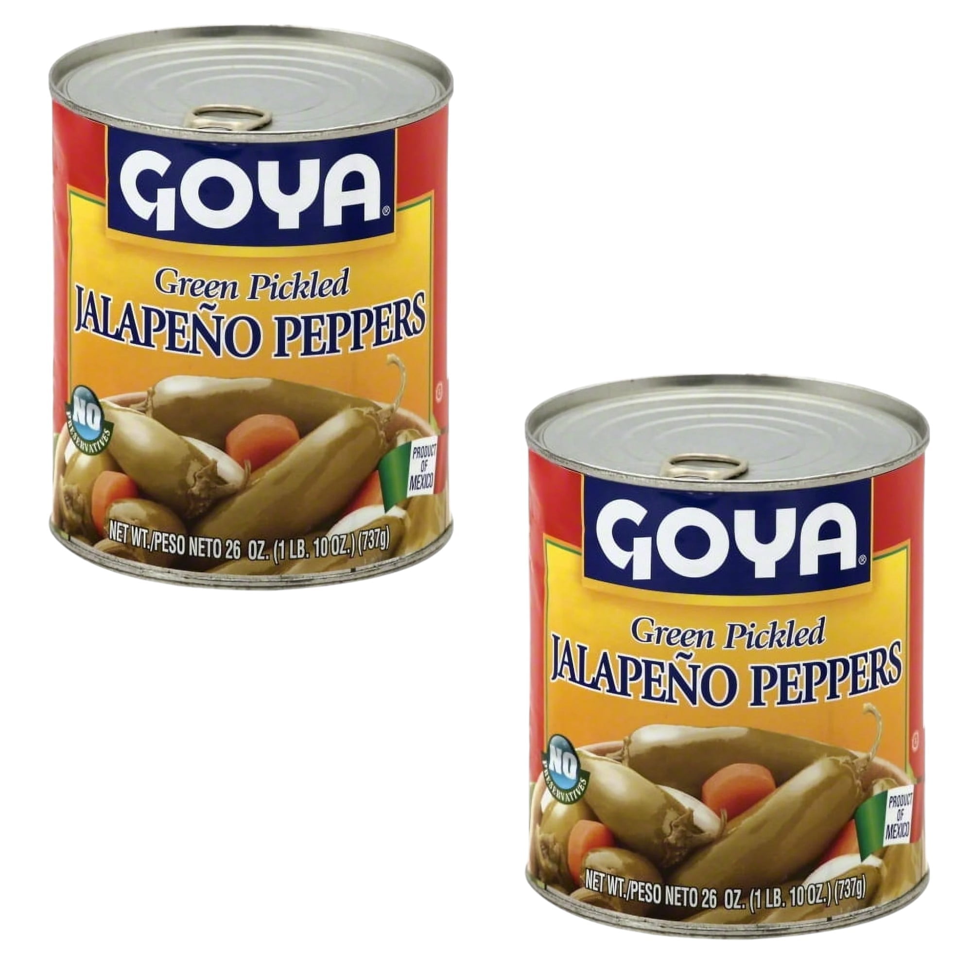 GOYA Green Pickled Jalapeno Peppers, 2 Pack, 26 Oz