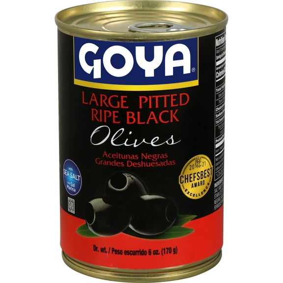 GOYA Large Pitted Ripe Black Olives  6 oz