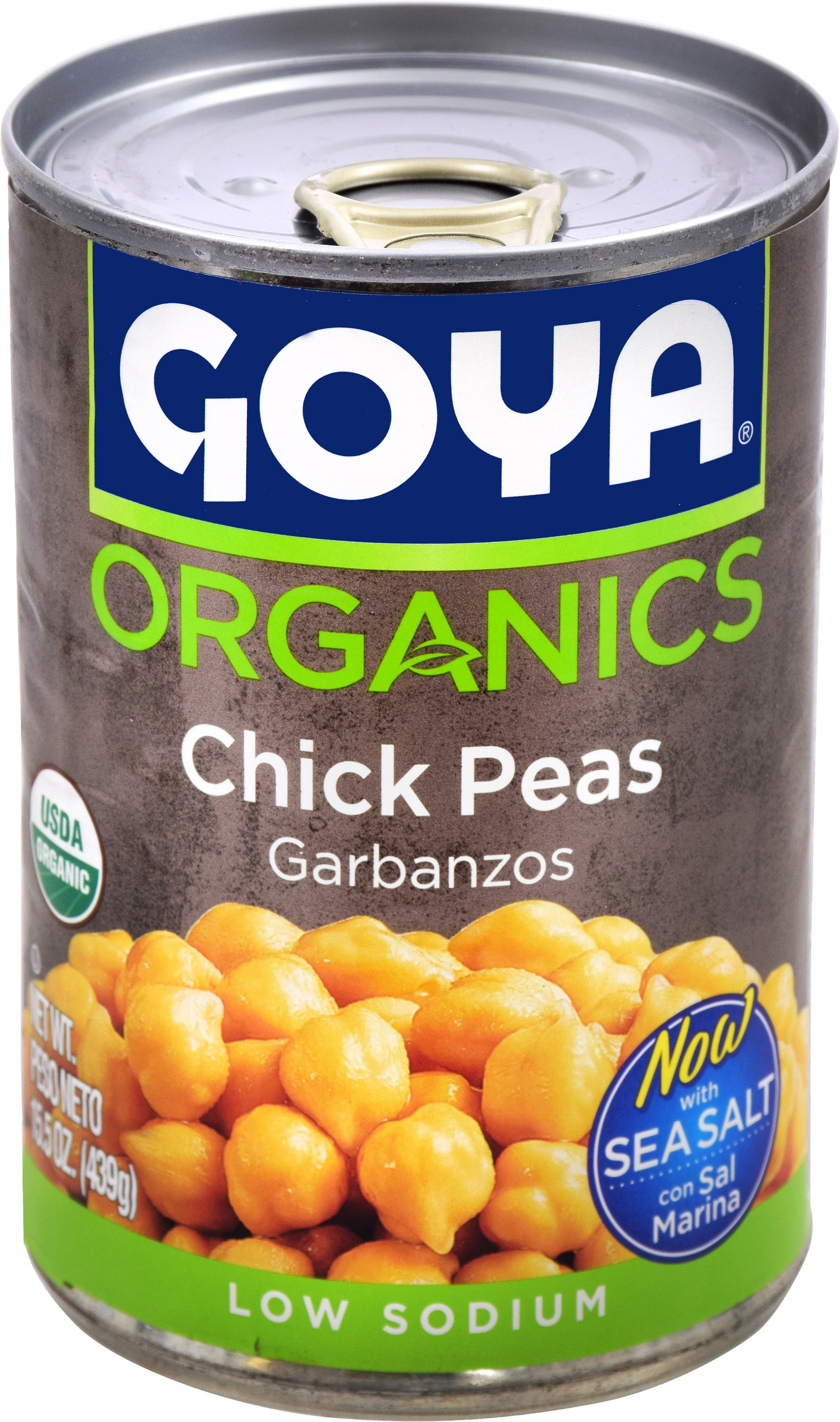 GOYA Organics Chick Peas Low Sodium 15.5 oz