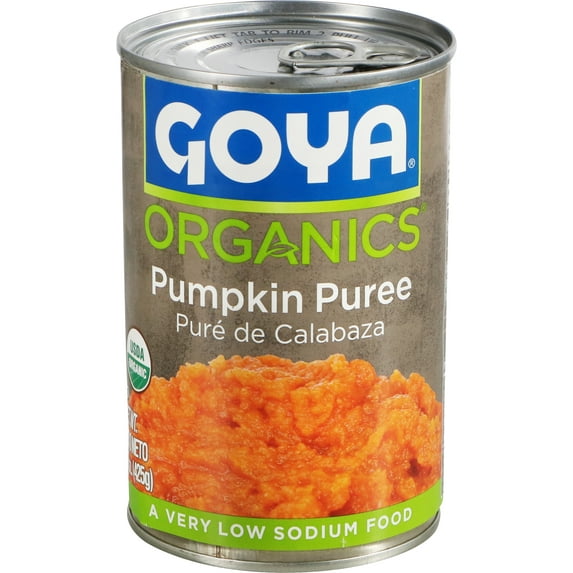 Goya Organics Pumpkin Puree 15 oz - USDA Certified Organic, No Added Sugar, Gluten Free, Kosher, Low Sodium
