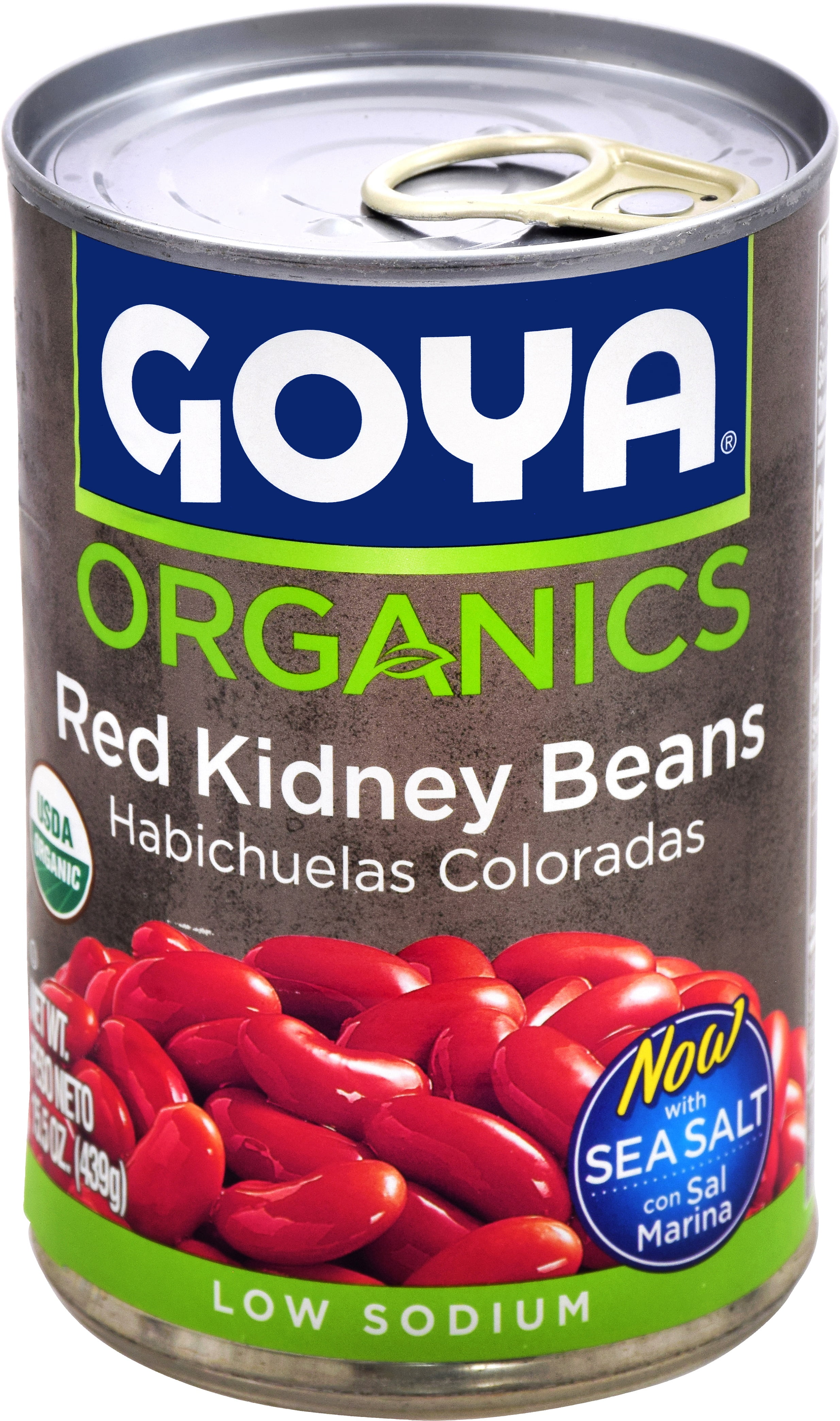 GOYA Organics Red Kidney Beans Low Sodium 15.5 oz