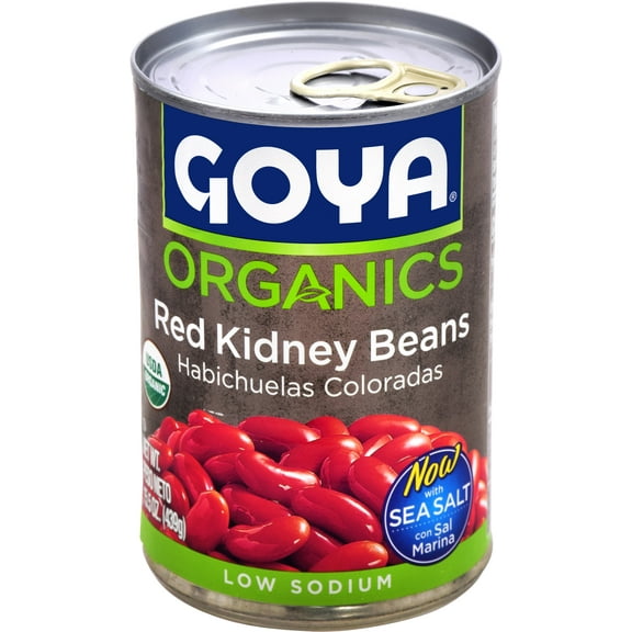 GOYA Organics Red Kidney Beans Low Sodium 15.5 oz