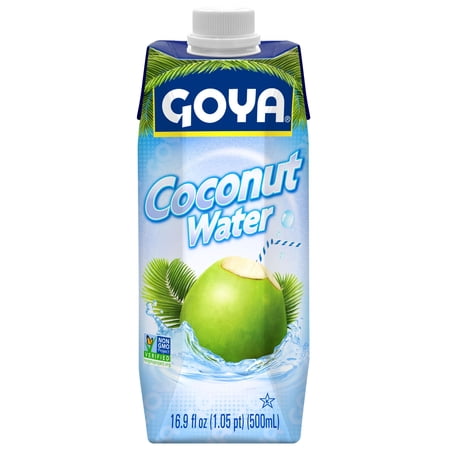 GOYA Pure Coconut Water, 16.90 fl oz Carton, Tropical Beverage