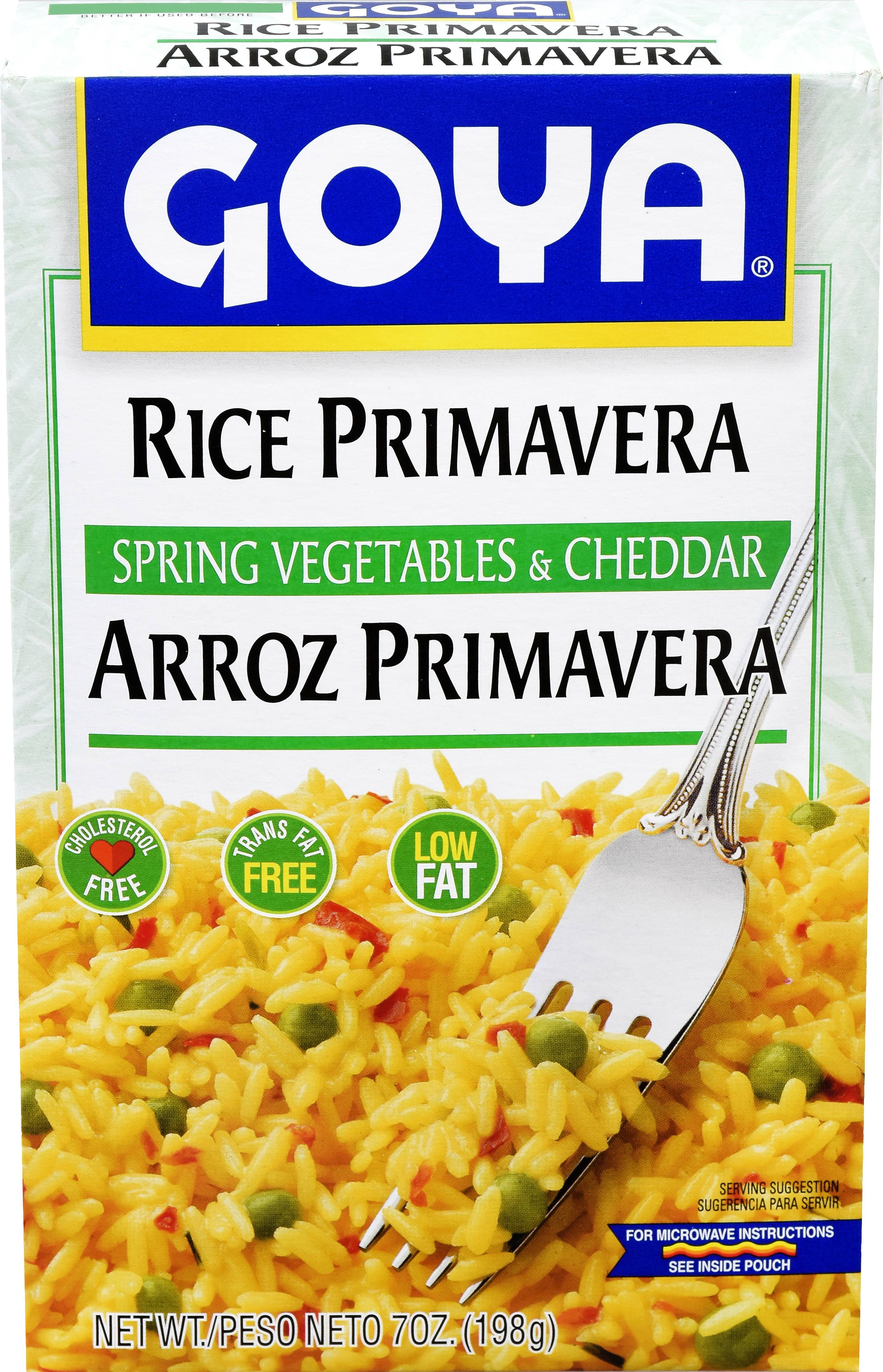 GOYA Rice Primavera Spring Vegetables Cheddar 7 Oz Walmart