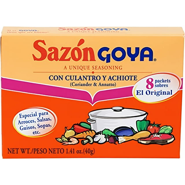 GOYA Sazon Seasoning with Coriander & Annatto 1.41 oz (Pack of 5