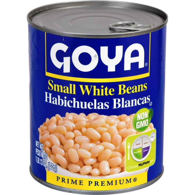 GOYA White Beans 29 Oz, Small Oval Shape, High Fiber, Iron, Gluten