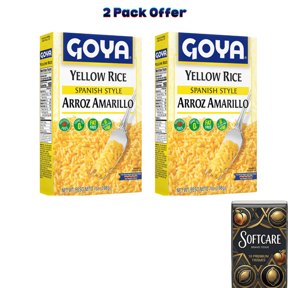 GOYA Yellow Rice, 7 oz Box ( Include One Tissue Pack )