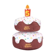 GOYJOY Dog Birthday Cake Toy,Squeaky Plush Toy Gifts for Dog Birthday Party Decor Favor for Large,Medium and Small Dogs,with Squeaker & Crinkle