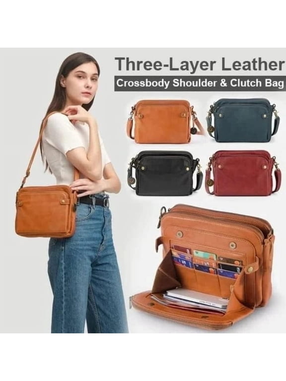 Crossbody Shoulder Bag for Women,Leather Shoulder Bag, Wallet With Built-In Multiple Compartments