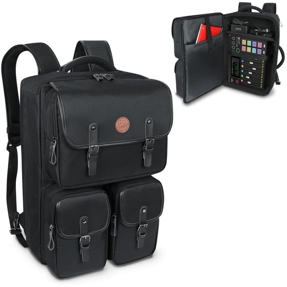 GOgroove Audio Mixer Backpack - Podcast Mixer Case Compatible with RODECaster Pro and More Mixers