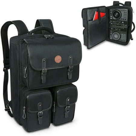 GOgroove DJ Controller Backpack - DJ Mixer Case Compatible with Pioneer DJ DDJ 400 DJ Controller
