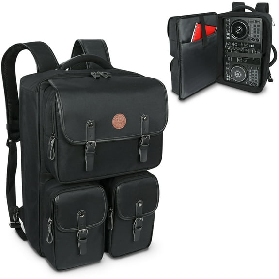 GOgroove DJ Controller Backpack - DJ Mixer Case Compatible with Pioneer DJ DDJ 400 DJ Controller