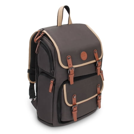 GOgroove DSLR Camera Backpack Case (Grey) for Photography and Laptop Travel Use