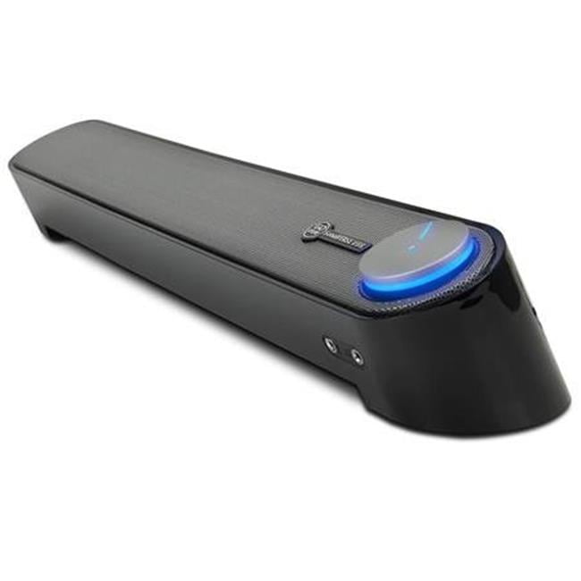 GOgroove UBR USB Computer Soundbar Speaker with Angled Design Powerful Sound Projection , 3.5mm Headphone + Microphone Jack and One Button Power Control for PC - 16.5 inches - Walmart.com