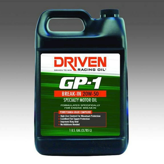 Driven Racing Oil GP-1 Conventional Break- In Oil 20w50 1 Gallon