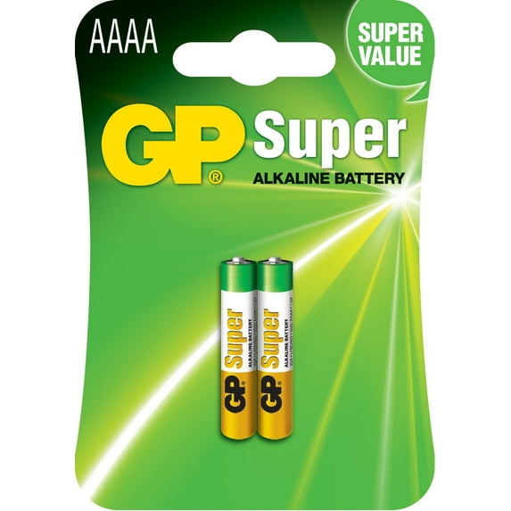 GP AAAA Super Fresh Pack of 2 Super Alkaline 1.5V Batteries LR61 MN2500 EN96