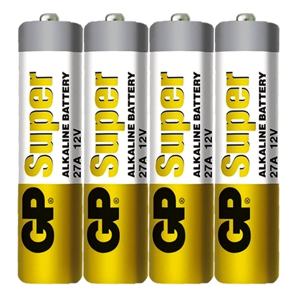 GP Alkaline Battery 27A 12V High Voltage GP27A, 4 PCS, Bulk