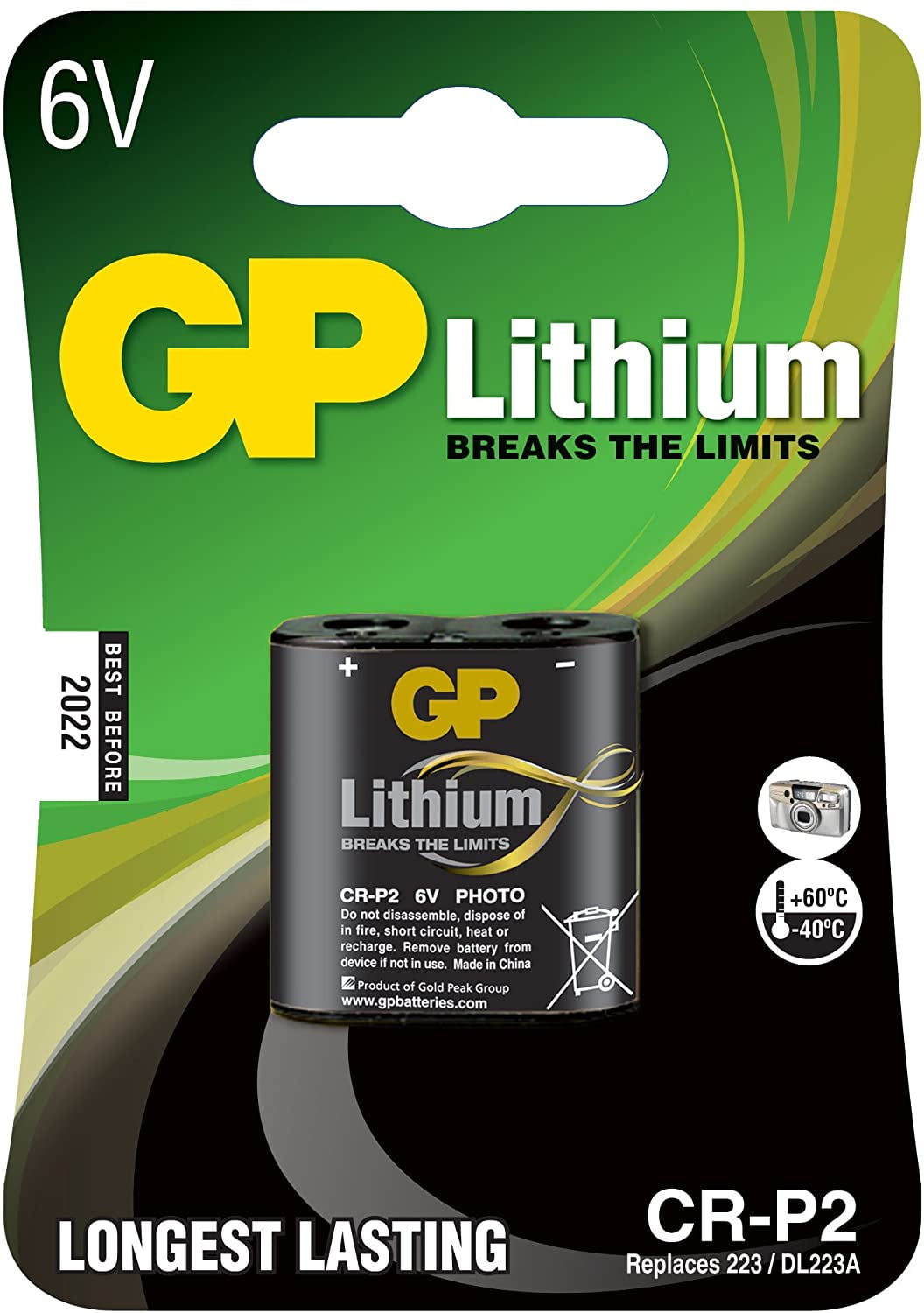 GP Batteries 30511 Battery Lithium 6V