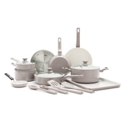GreenPan Essence 17-Piece Ceramic Nonstick Cookware   Toxin-Free, Dishwasher & Oven Safe, Beige