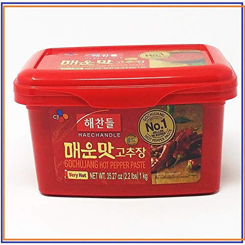 GP Gochujang, Very Hot Paste, 1Kg (Korean Spicy Red Chile Paste, 2.2 Lbs.) By GP