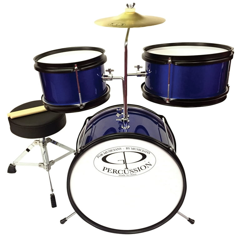 GP Percussion GP40BL 3-Piece Promotional Junior Drum Set in Blue