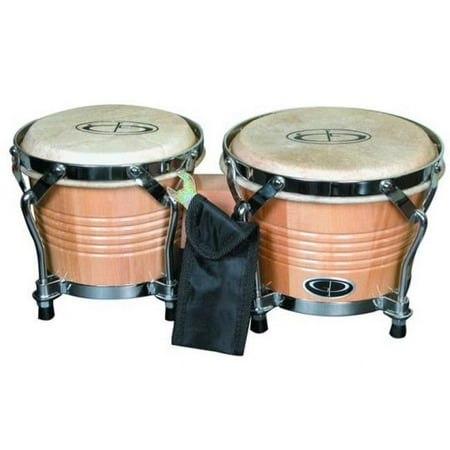 GP Percussion Pro-Series Tunable 6"/7" Bongos, Natural