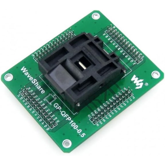 GP-QFP100-0.5 Universal Programmer Adapter for QFP TQFP LQFP 100-Pin ICS, 0.5mm Pitch, Ideal for Microcontroller Development, IoT Projects, and DIY Electronics SKU-3068