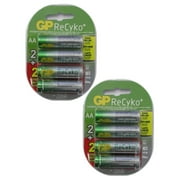 بطاريات GP Recyko AA القابلة لإعادة الشحن 2 عبوات بطاريات 4