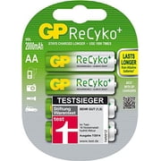 GP Recyko NiMH Pre-Charged Rechargable 1.2v, 2000mAh, AA Batteries 4-Pack