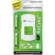 gp recyko usb power pack with 2 aa nimh بطاريات قابلة للشحن مسبقًا