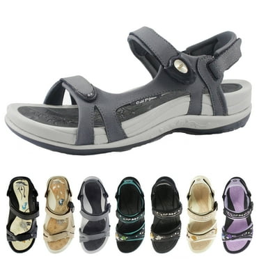 GP Signature SNAP LOCK Sandals for Women: 9179 Grey-22, EU41 (US Size 10-10.5)