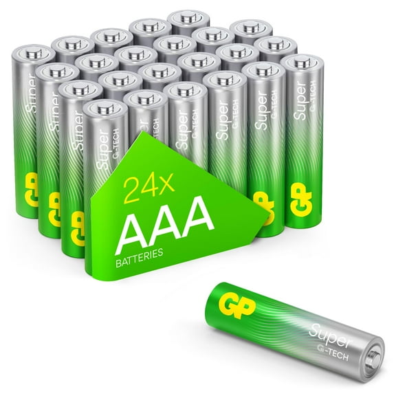GP Super Alkaline Batteries AAA Micro, LR03, 1.5 V, Pack of 24, Ideal for Powering Daily Device