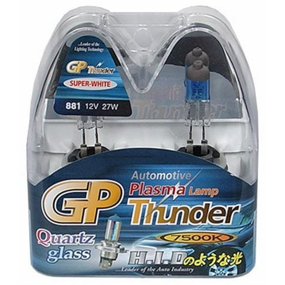 GP-Thunder 7500 K 881 Super White Xenon Quartz Light Bulbs for Fog Cornering Day Time Running Lights