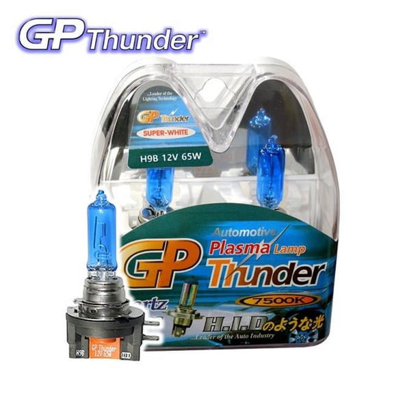 GP-Thunder 7500 K H9B Super White Xenon Quartz Light Bulbs for Headlamp Fog Cornering Day Time Running Lights